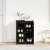 Dulap Pantofi Stejar Negru 57x34x76 cm Lemn prelucrat GartenMobel Dekor