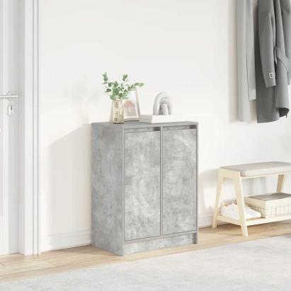 Dulap Pantofi Beton Gri 57x34x76 cm Lemn de prelucrat GartenMobel Dekor
