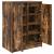 Dulap Pantofi Stejar Afumat 57x34x76 cm Lemn prelucrat GartenMobel Dekor