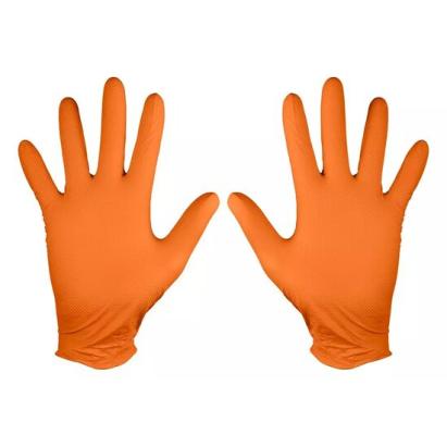 Manusi nitril, unica folosinta, portocaliu, set 50 buc, marimea L, NEO GartenVIP DiyLine