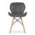 Set 4 scaune stil scandinav, Artool, Lago Velvet, catifea, lemn, gri, 47x36x73.5 cm GartenVIP DiyLine