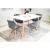 Set 4 scaune stil scandinav, Artool, Lago Velvet, catifea, lemn, gri, 47x36x73.5 cm GartenVIP DiyLine