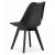 Set 4 scaune bucatarie/living, Artool, Mark, PP, lemn, negru, picioare negre, 49x55.5x82.5 cm GartenVIP DiyLine