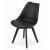 Set 4 scaune bucatarie/living, Artool, Mark, PP, lemn, negru, picioare negre, 49x55.5x82.5 cm GartenVIP DiyLine