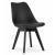 Set 4 scaune bucatarie/living, Artool, Mark, PP, lemn, negru, picioare negre, 49x55.5x82.5 cm GartenVIP DiyLine