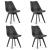 Set 4 scaune bucatarie/living, Artool, Mark, PP, lemn, negru, picioare negre, 49x55.5x82.5 cm GartenVIP DiyLine