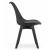 Set 4 scaune bucatarie/living, Artool, Mark, PP, lemn, negru, picioare negre, 49x55.5x82.5 cm GartenVIP DiyLine