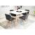 Set 4 scaune stil scandinav, Artool, Lago, catifea, lemn, negru, 48x43x74 cm GartenVIP DiyLine