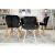Set 4 scaune stil scandinav, Artool, Lago, catifea, lemn, negru, 48x43x74 cm GartenVIP DiyLine