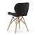 Set 4 scaune stil scandinav, Artool, Lago, catifea, lemn, negru, 48x43x74 cm GartenVIP DiyLine
