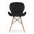 Set 4 scaune stil scandinav, Artool, Lago, catifea, lemn, negru, 48x43x74 cm GartenVIP DiyLine