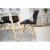 Set 4 scaune stil scandinav, Artool, Lago, catifea, lemn, negru, 48x43x74 cm GartenVIP DiyLine