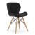 Set 4 scaune stil scandinav, Artool, Lago, catifea, lemn, negru, 48x43x74 cm GartenVIP DiyLine
