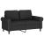 Set de canapele cu perne, 3 piese, negru, catifea GartenMobel Dekor