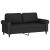 Set de canapele cu perne, 3 piese, negru, catifea GartenMobel Dekor