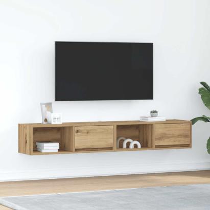 Dulapuri TV 2 buc Stejar Artisan 80x31x25,5 cm Lemn prelucrat GartenMobel Dekor