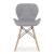 Set 4 scaune stil scandinav, Artool, Lago, piele ecologica, lemn, gri si alb, 47x52x73 cm GartenVIP DiyLine