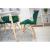 Set 4 scaune stil scandinav, Artool, Lago, catifea, lemn, verde, 48x43x74 cm GartenVIP DiyLine