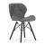 Set 4 scaune stil scandinav, Artool, Lago, piele ecologica, lemn, gri si negru, 47.5x36x74 cm GartenVIP DiyLine