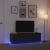 Dulap TV cu lumini LED Stejar negru 160,5x41x50 cm GartenMobel Dekor
