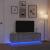 Dulap TV cu lumini LED Gri Sonoma 160,5x41x50 cm GartenMobel Dekor
