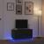 Dulap TV cu lumini LED Stejar negru 100x41x50 cm GartenMobel Dekor