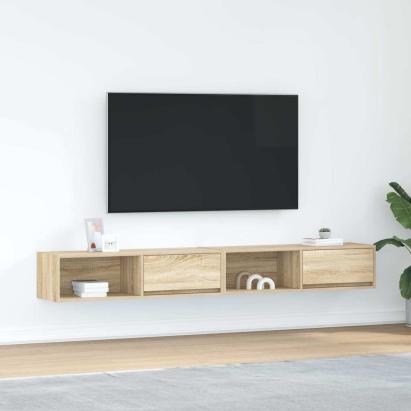 Dulapuri TV 2 buc Stejar Sonoma 100x31x25,5 cm Lemn prelucrat GartenMobel Dekor