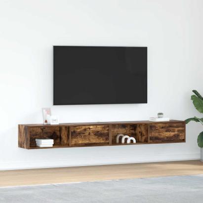 Dulapuri TV 2 buc Stejar afumat 100x31x25,5 cm Lemn prelucrat GartenMobel Dekor