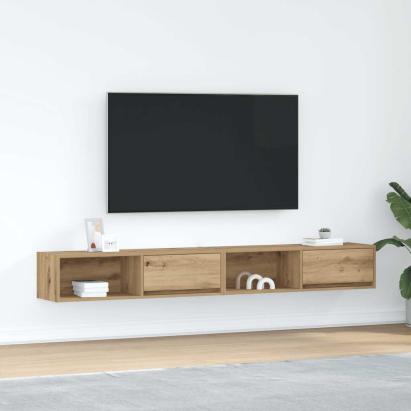 Dulapuri TV 2 buc Stejar Artisan 100x31x25,5 cm Lemn prelucrat GartenMobel Dekor