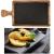 Tavă de servire elegantă din piatră cu mâner din lemn de acacia 26x18 cm Handy KitchenServ