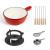 Oală emailată Fondue set 1,8 Litri Potrivit pentru Orice Tip de Plită Handy KitchenServ