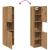 Dulap suspendat de baie, stejar artizanal, 30x30x130 cm, lemn GartenMobel Dekor