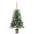 Brad Crăciun pre-iluminat artificial, set globuri, verde, 65 cm GartenMobel Dekor