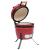 Grătar cu afumătoare 2-în-1 Kamado, roșu, 56 cm, ceramică GartenMobel Dekor