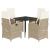 Set mobilier de grădină cu perne, 5 piese, bej, poliratan GartenMobel Dekor