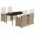 Set mobilier de grădină cu perne, 5 piese, bej, poliratan GartenMobel Dekor