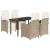 Set mobilier de grădină cu perne, 5 piese, bej, poliratan GartenMobel Dekor