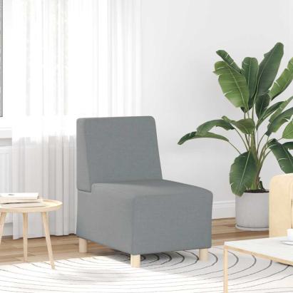 Fotoliu canapea, gri deschis, 55 cm, material textil GartenMobel Dekor