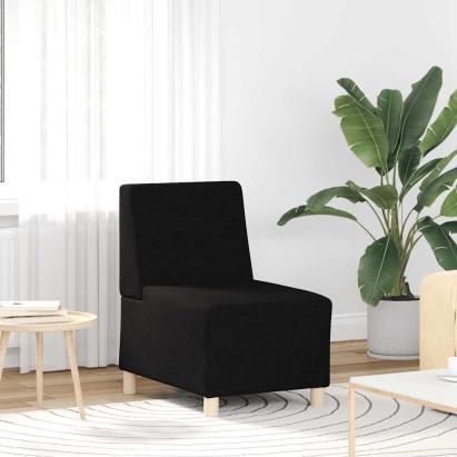 Fotoliu canapea, negru, 55 cm, material textil GartenMobel Dekor