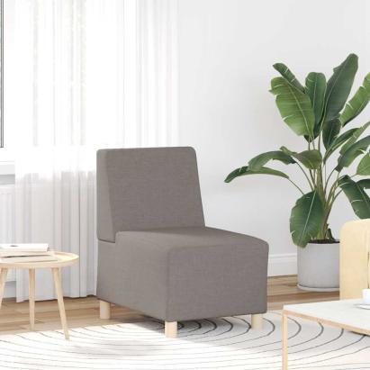 Fotoliu canapea, gri taupe, 55 cm, material textil GartenMobel Dekor