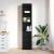 Tablou Stejar negru 37,5x35x180 cm Lemn prelucrat GartenMobel Dekor