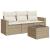 Set canapele de grădină, 4 piese, cu perne, bej, poliratan GartenMobel Dekor