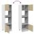 Dulap cuptor microunde, stejar Sonoma, 60 x 57 x 207 cm, PAL GartenMobel Dekor