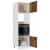 Dulap cuptor microunde stejar afumat 60x57x207cm lemn prelucrat GartenMobel Dekor