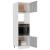 Dulap cuptor microunde, gri sonoma, 60x57x207cm, lemn prelucrat GartenMobel Dekor
