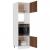Dulap cuptor microunde stejar maro 60x57x207 cm lemn prelucrat GartenMobel Dekor