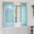 Perdele Voile cu Bucle 2 buc Turcoaz 140x140 cm GartenMobel Dekor