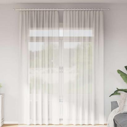Perdele Voile cu Bucle 2 buc Alb 140x260 cm GartenMobel Dekor