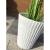 Ghiveci decorativ de flori, rotund, alb, 29.7x33 cm, Sandy GartenVIP DiyLine