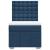 Pat box spring cu saltea, albastru, 80x200 cm, textil GartenMobel Dekor